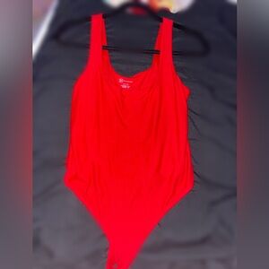Red body suit
